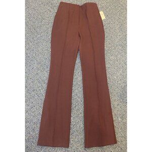 NWT By Anthropologie Pants Ankle Slit Bootcut Plum Maroon Size 2 New